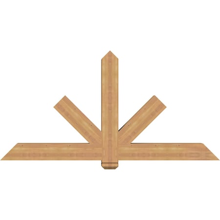 Ekena Millwork Kennewick Timber Gable Bracket, Western Red Cedar, 72"W x 36"H x 5 1/2"D x 5 1/2"F, 12/12 Pitch GBW072X36X0606KEN00SWR